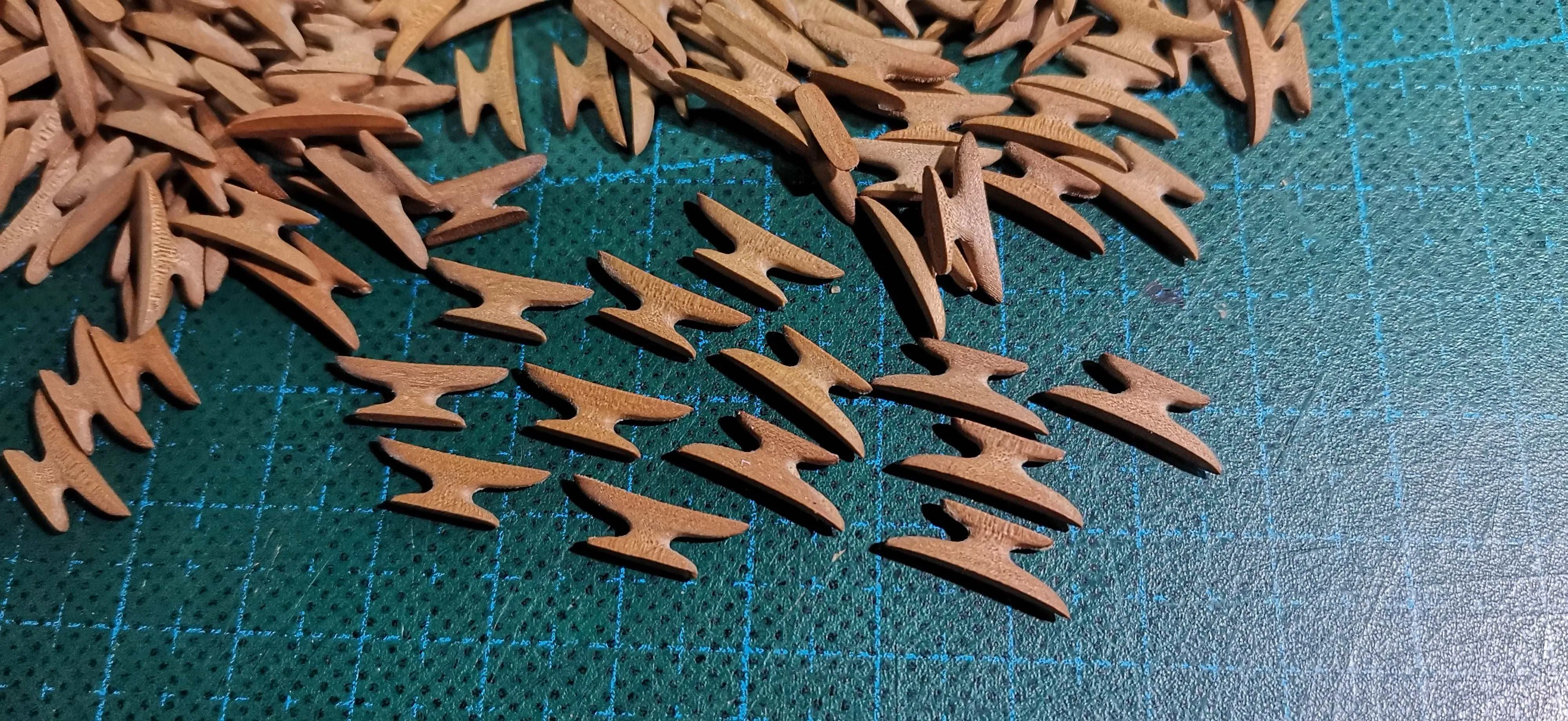 15mm Pearwood Cleats  12/bag