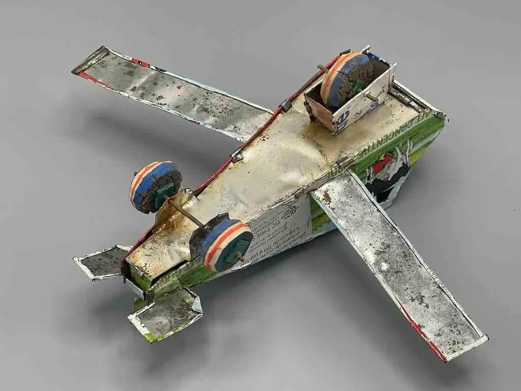 African Recycled Metal Can Toy Airplane - Burkina Faso