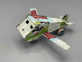 African Recycled Metal Can Toy Airplane - Burkina Faso