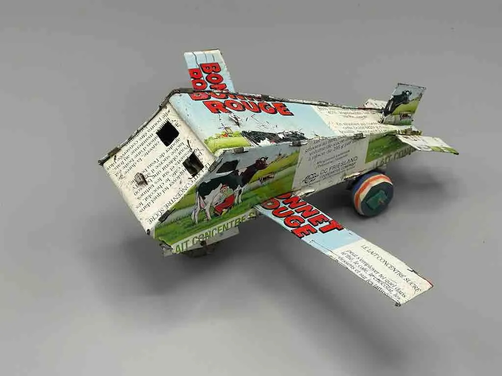 African Recycled Metal Can Toy Airplane - Burkina Faso