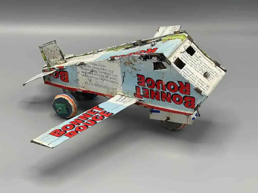 African Recycled Metal Can Toy Airplane - Burkina Faso