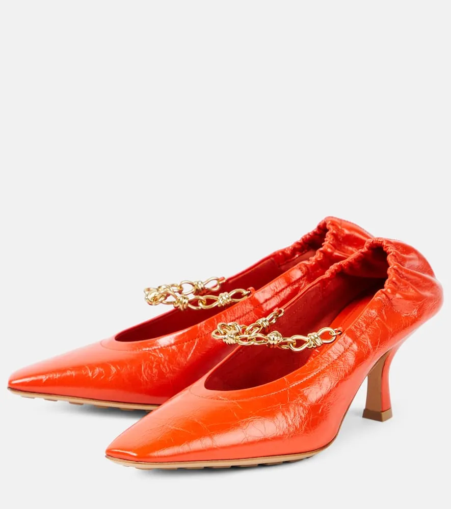 Bottega Veneta Sharp Chain leather pumps