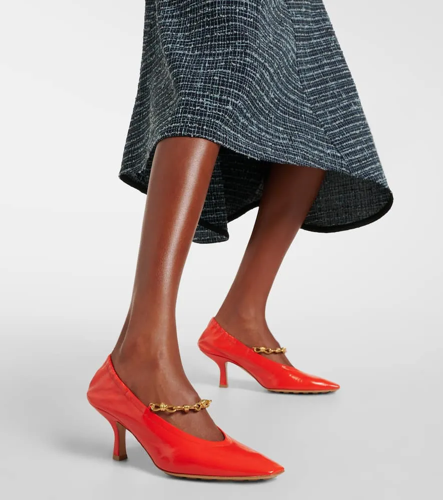 Bottega Veneta Sharp Chain leather pumps