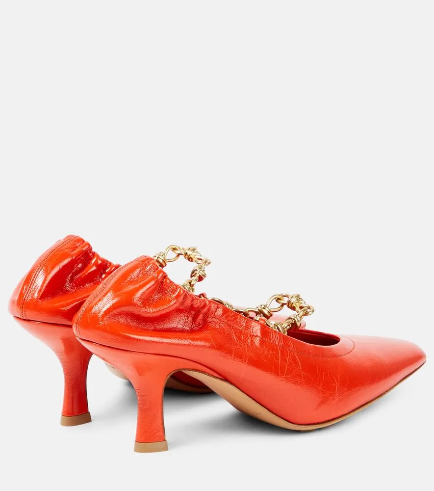 Bottega Veneta Sharp Chain leather pumps