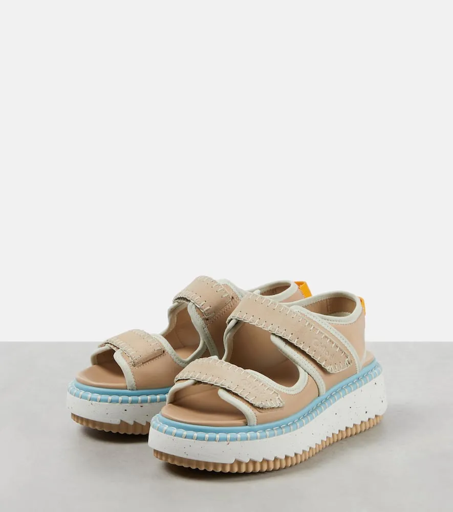 Chloe Lilli leather platform sandals