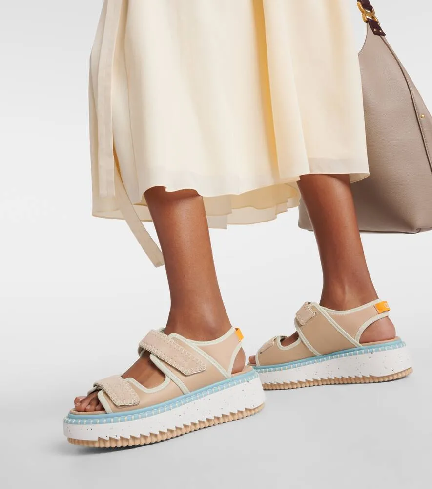 Chloe Lilli leather platform sandals
