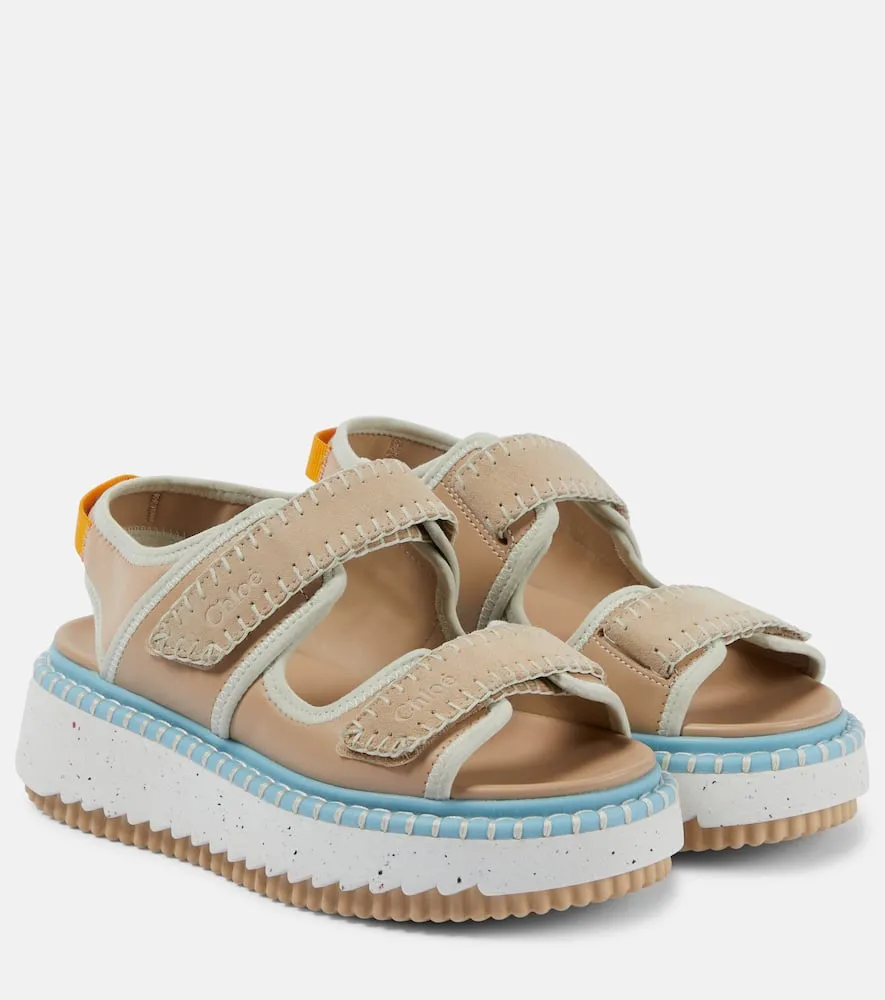 Chloe Lilli leather platform sandals