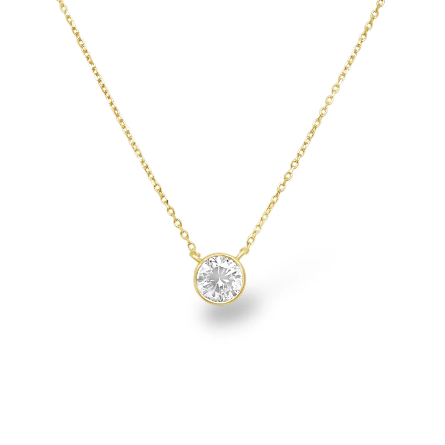 Classic Diamond Minimal Bezel Necklace