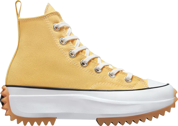 Converse Run Star Hike High Citron Zest Gum Sneakers, Yellow