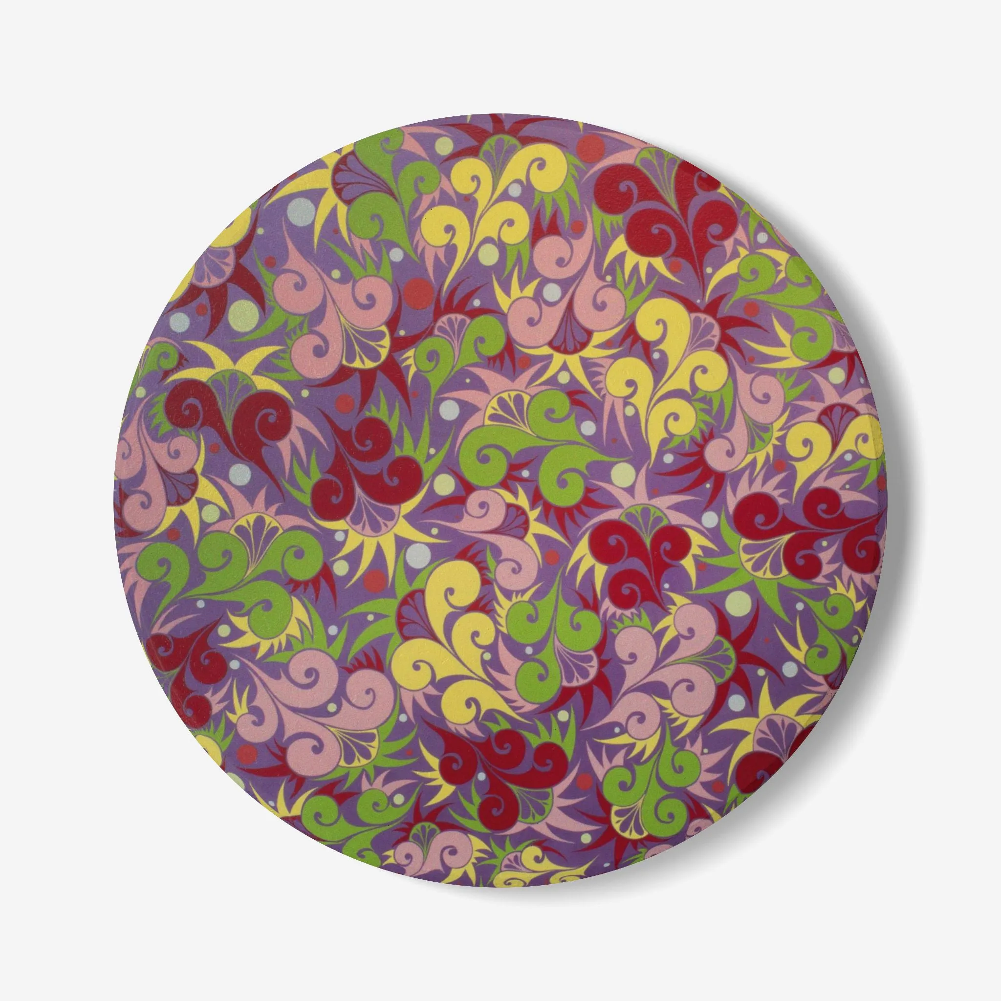 Floral Dynamic Ceramic Coaster