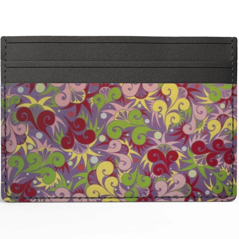 Floral Dynamic Leather Card Holder