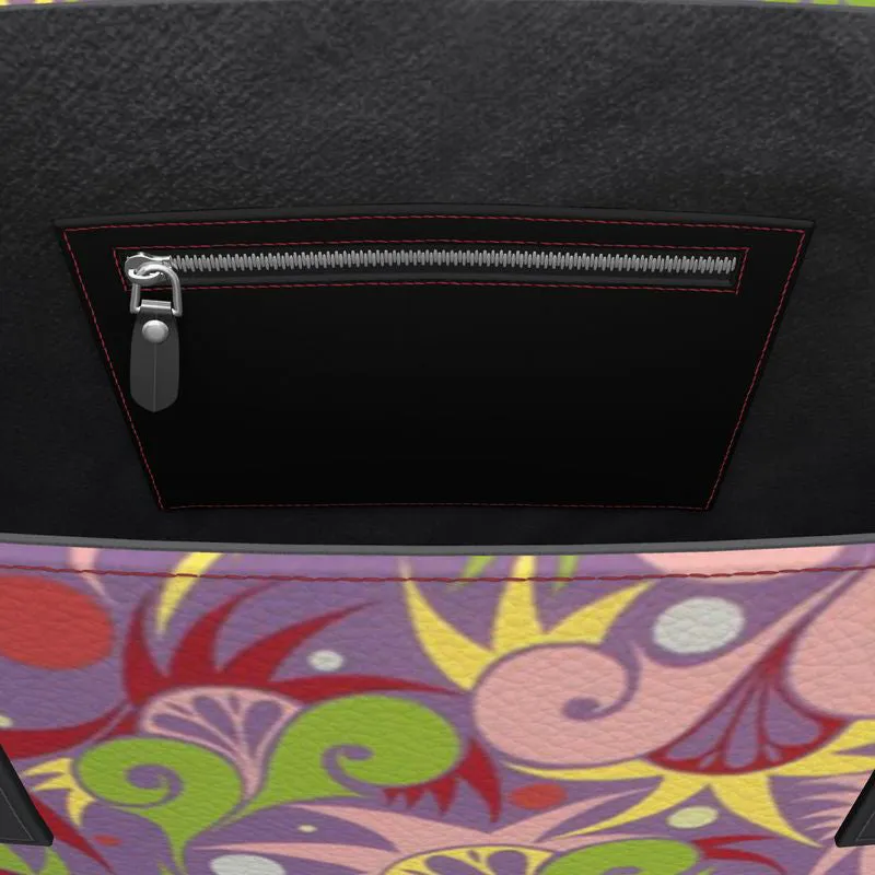 Floral Dynamic Leather Tote (Textured)
