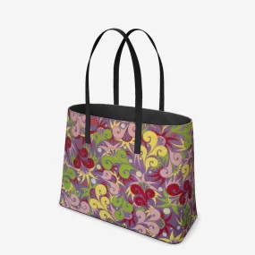 Floral Dynamic Leather Tote (Textured)