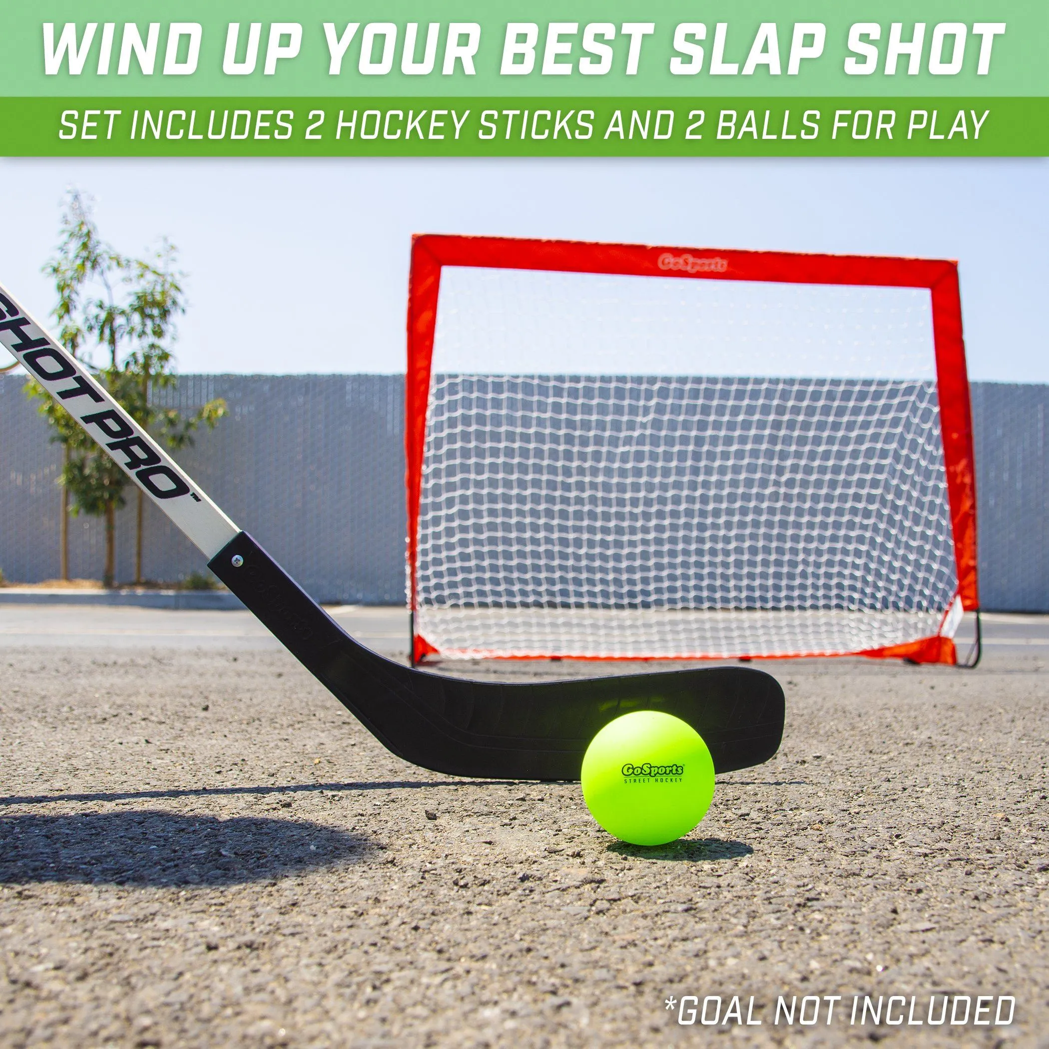 GoSports Hockey Street Sticks - Premium Wood
