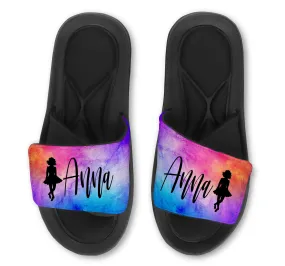 Irish Dance  Custom Slides / Sandals - Watercolor