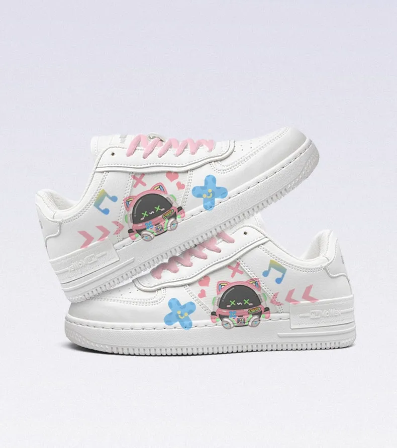 Kawaii All-Match Pink Cartoon Sneakers
