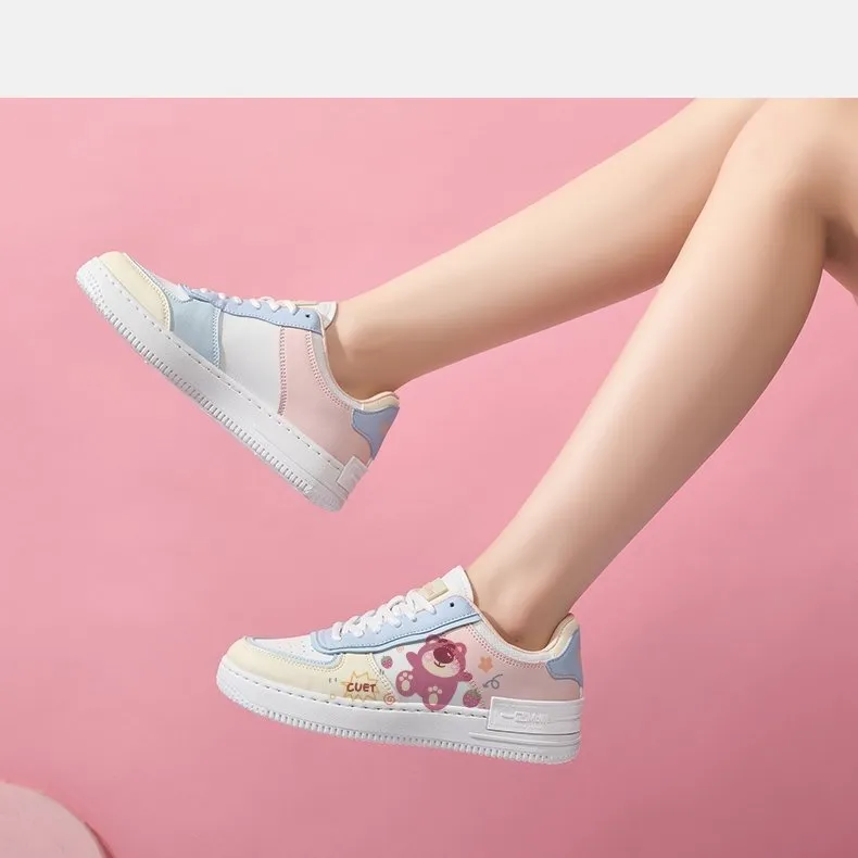 Kawaii Pink Bear All-Match Low Top Sneakers