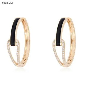 Minimal Luxe Hoops Diamond Earrings