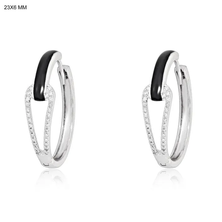 Minimal Luxe Hoops Diamond Earrings