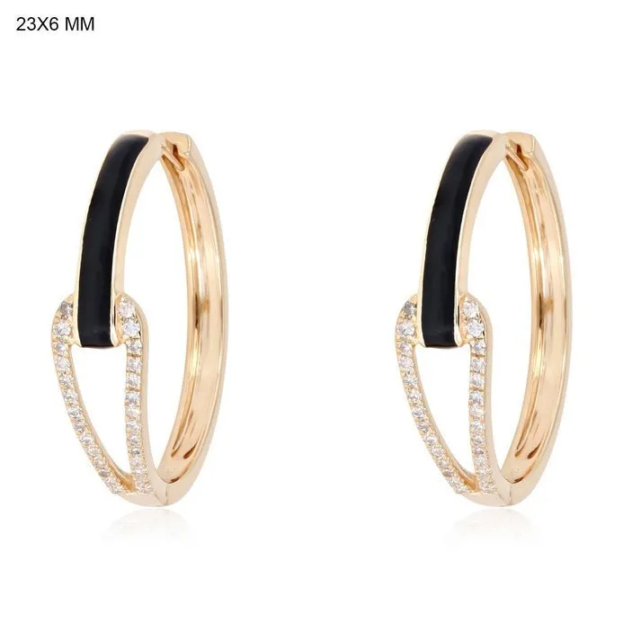 Minimal Luxe Hoops Diamond Earrings