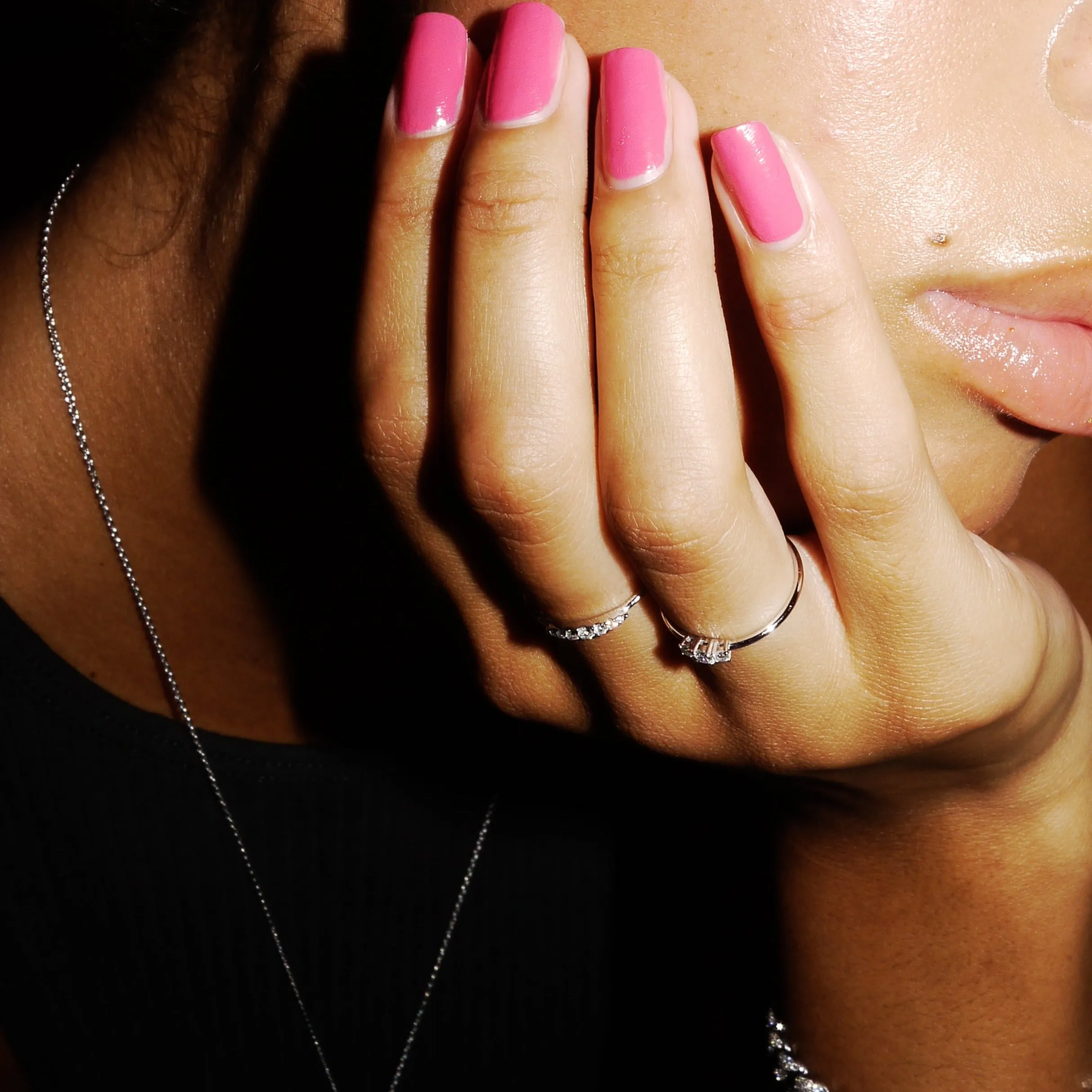 Minimal Trinity Diamond Ring - Gelbgold
