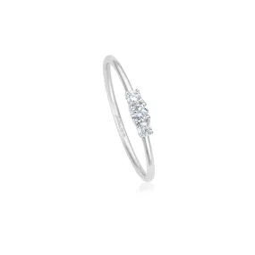 Minimal Trinity Diamond Ring - Weißgold