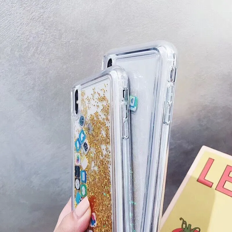 Quicksand Dynamic Liquid Hard iPhone Case