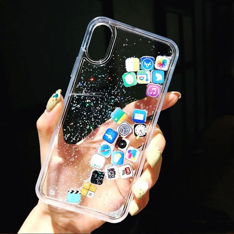 Quicksand Dynamic Liquid Hard iPhone Case