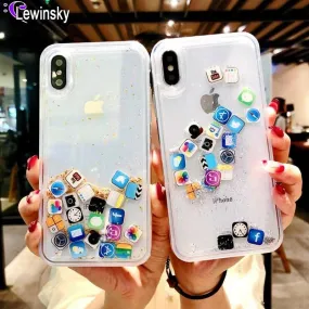 Quicksand Dynamic Liquid Hard iPhone Case