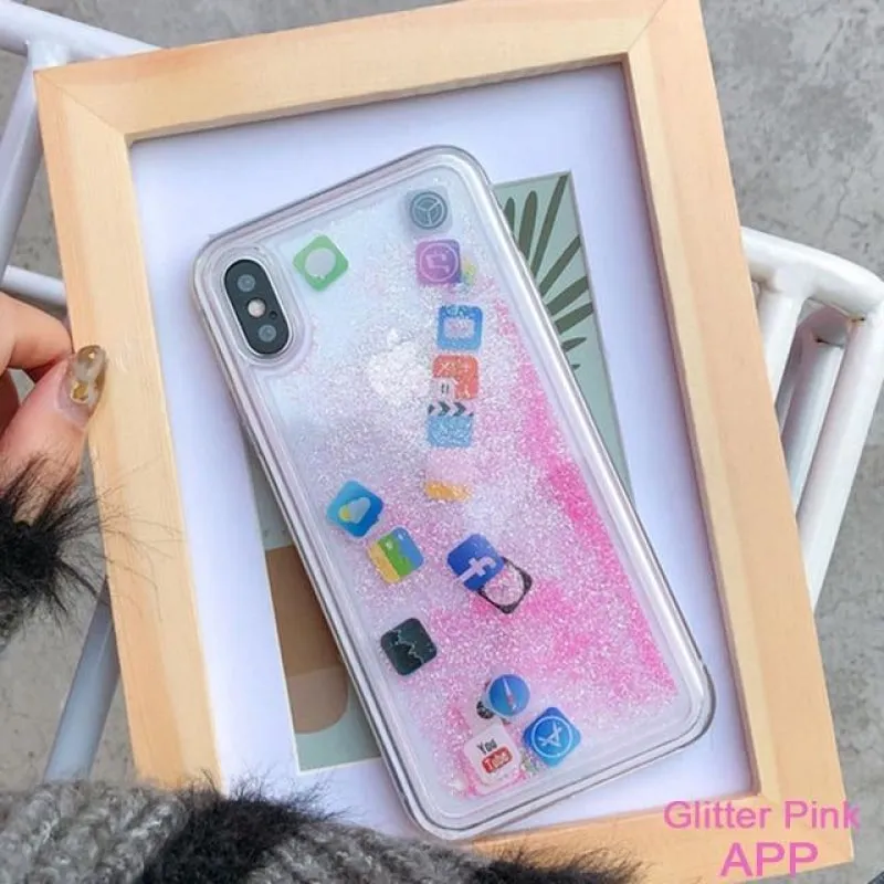 Quicksand Dynamic Liquid Hard iPhone Case