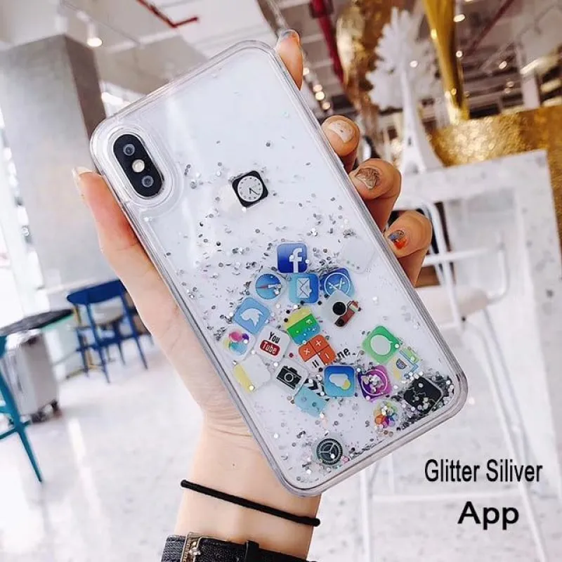 Quicksand Dynamic Liquid Hard iPhone Case