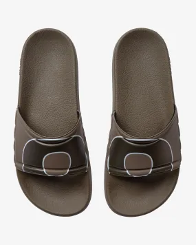 Resort Print Badesandal - Dark Olive